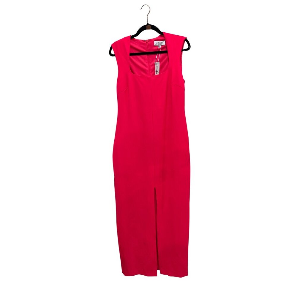 Jewel By Badgley Mischka Coral Sleeveless Midi Dress With Back Zipper Closure Si